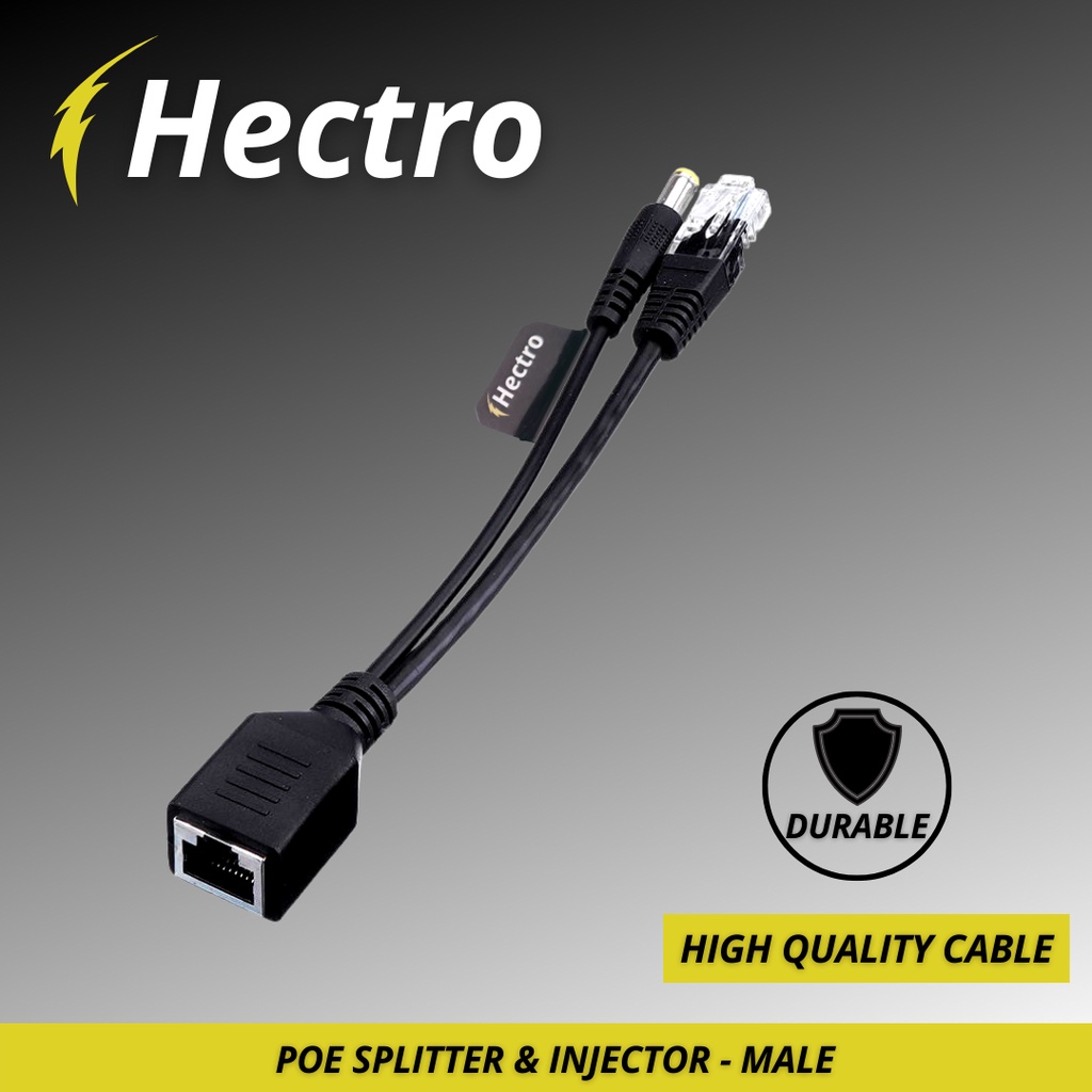 HECTRO KABEL POE SPLITTER DAN INJECTOR 1 SET ISI SEPASANG