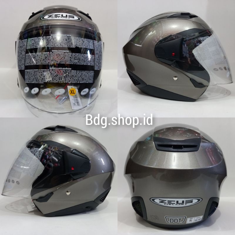 HELM ZEUS 611 DOUBLE VISOR POLOS-Abu granito