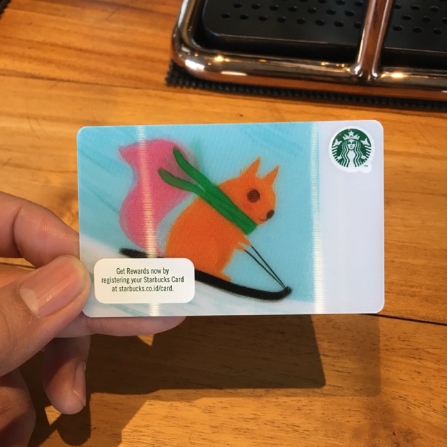 Starbucks Christmas Squirell Tupai 3D card