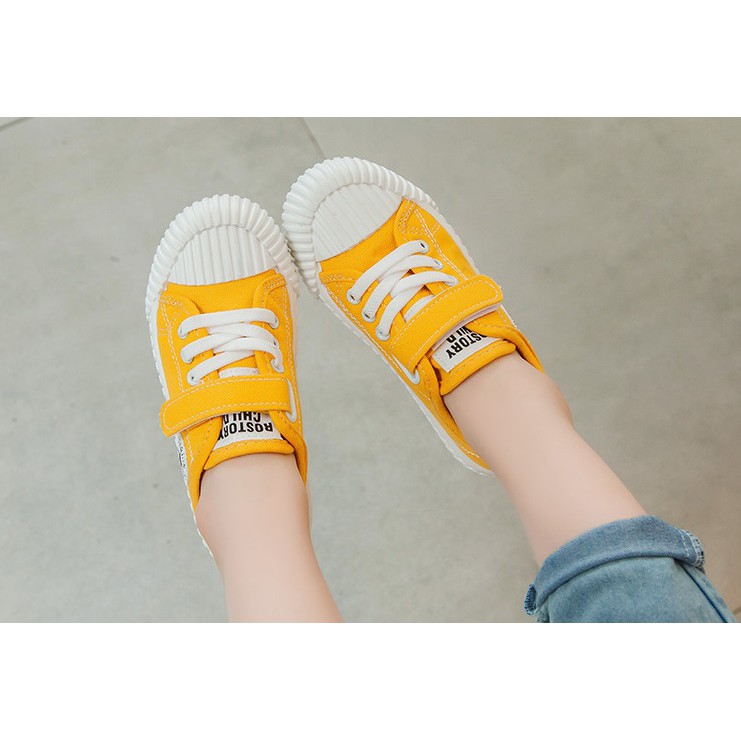 Sepatu Anak Laki-laki &amp; Perempuan Sneaker CLASSIC Casual Warna Kuning