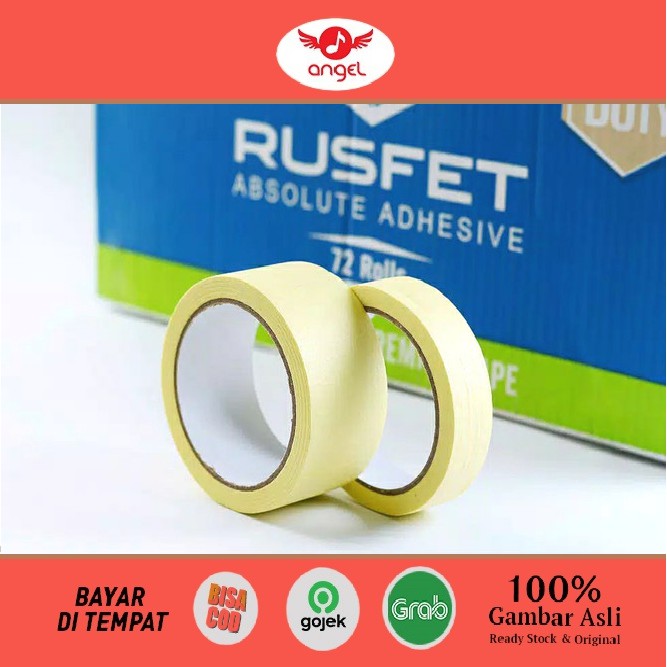

RUSFET MASKING TAPE, LAKBAN KERTAS , (Uk :48mm )