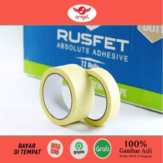 RUSFET MASKING TAPE, LAKBAN KERTAS , (Uk :48mm )