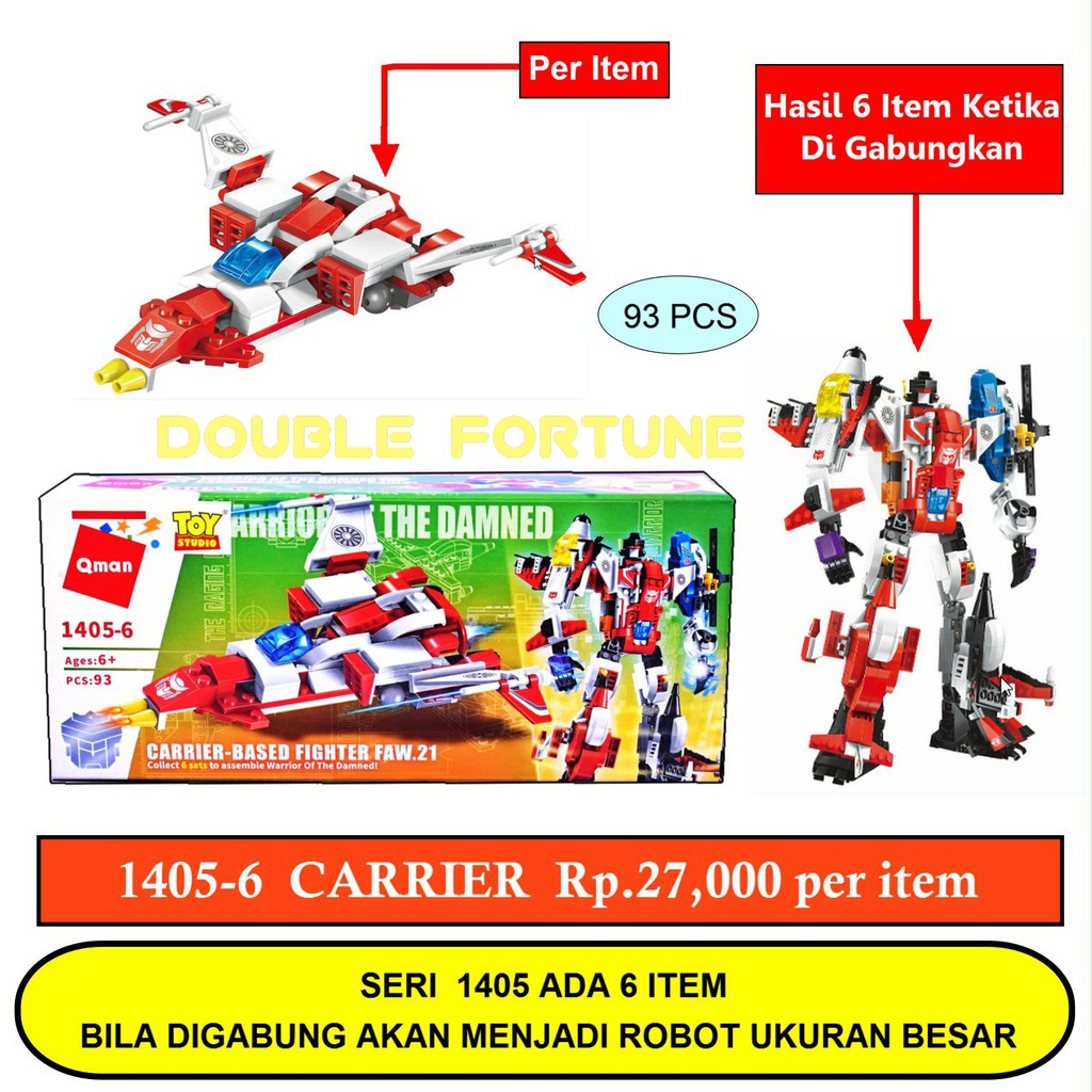 1405-6 QMAN ROBOT WARRIOR OF THE DAMNED MAINAN ANAK BRICK LEGO BALOK SUSUN EDUKATIF