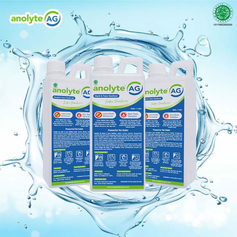 Hand Sanitizer Anolyte AG Jerigen 1 Liter, Hand Sanitizer Tangan dan Wajah, Hand Sanitizer Halal