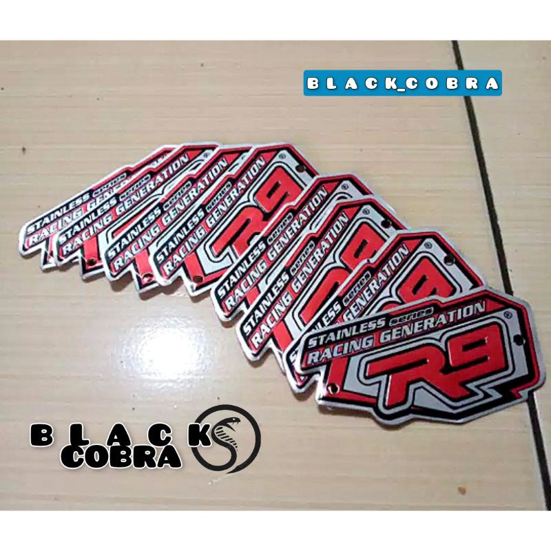 Emblem Knalpot Racing Merk R9