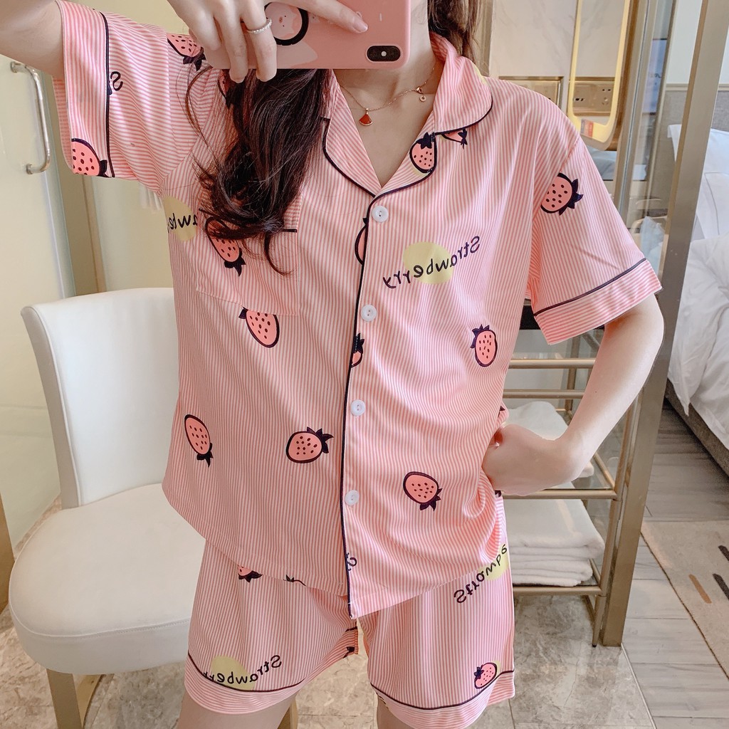 Baju tidur / piyama / sleepwear wanita bahan import murah BTB020-1