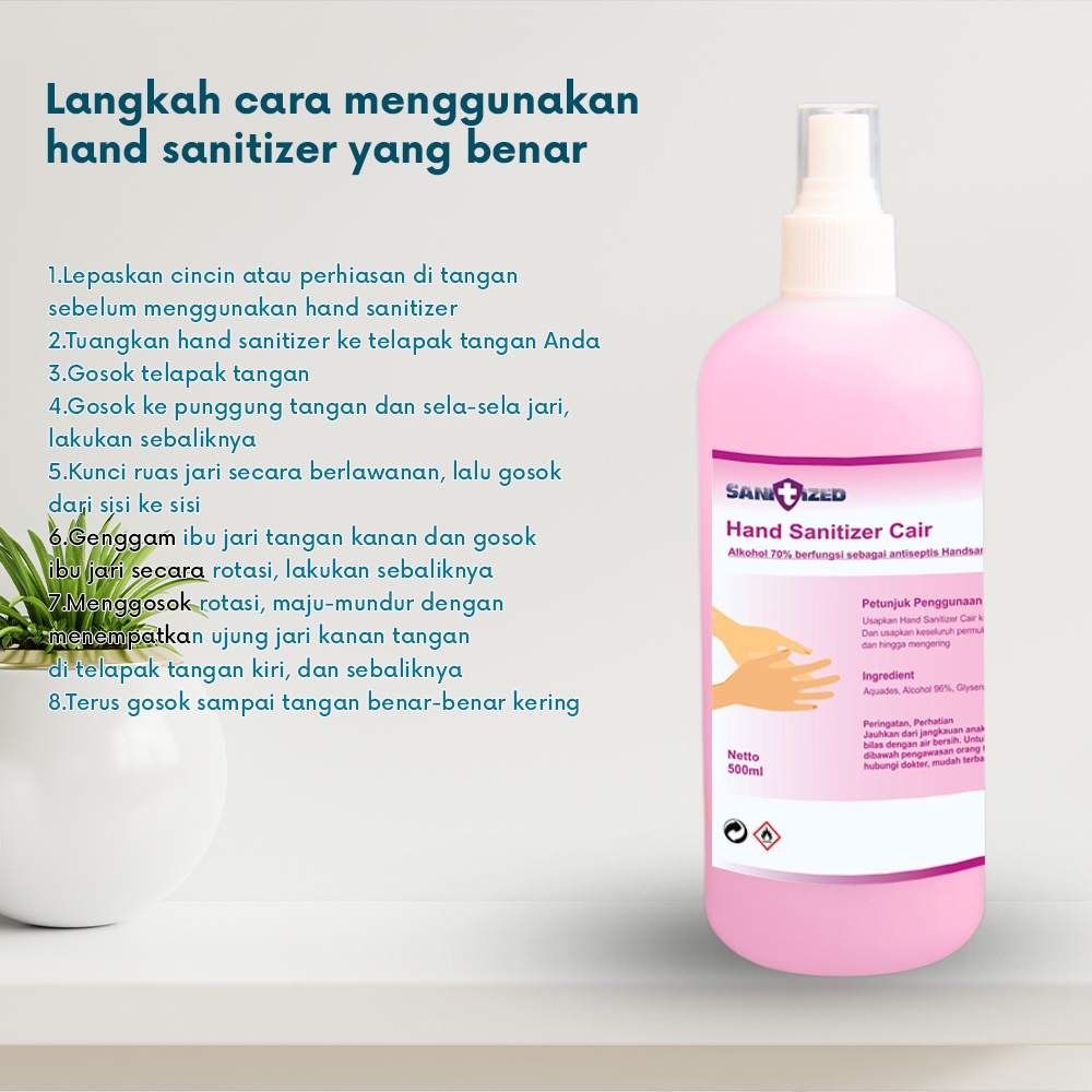 Hand Sanitizer Cair Spray 500ml Handsanitizer Ready Stok Langsung Order Saja