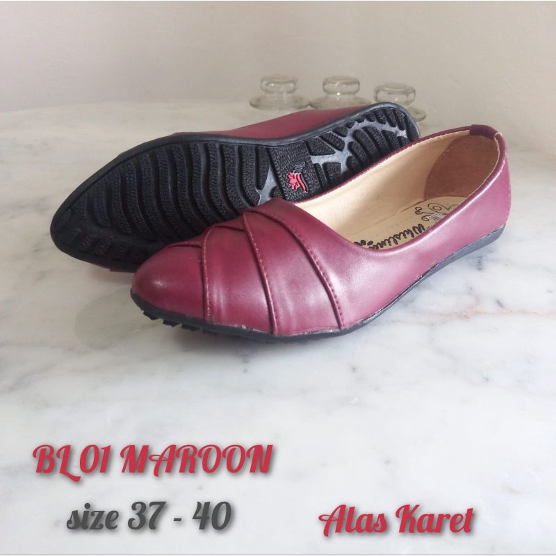 WHISLIND - DEXA SHOES SEPATU FLAT WANITA SEMI KULIT SOL KARET EMPUK | FLAT SHOES