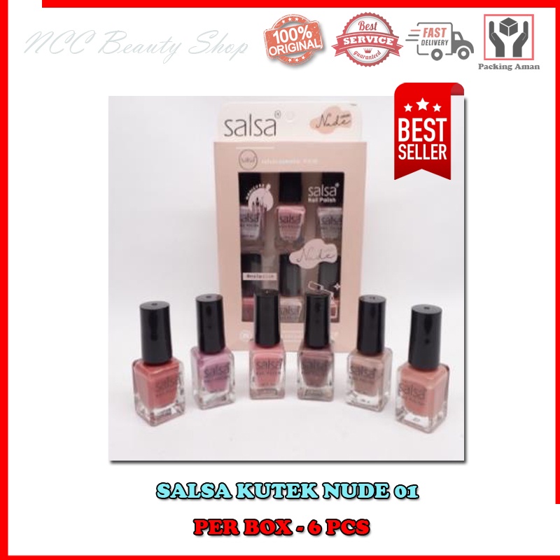 [PER BOX] * NCC * Salsa Nude Series dan Glamour Kutek Cat Kuku Nail Polish (1 Set -&gt; Isi 6 pcs)
