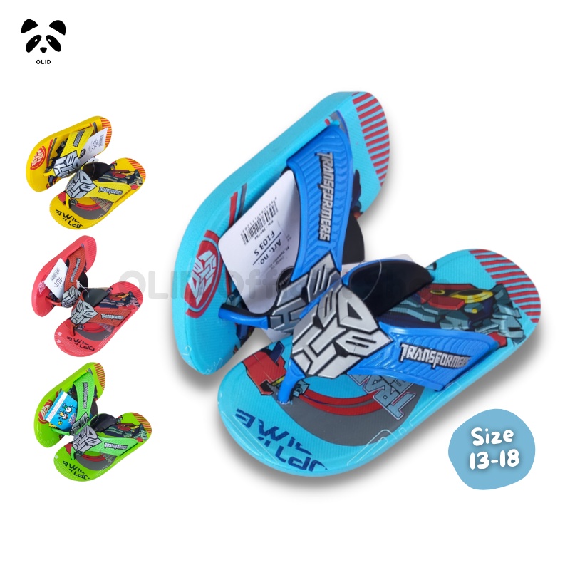 Sandal Jepit Anak Laki Laki Robot Transformer 3 4 5 6 Tahun