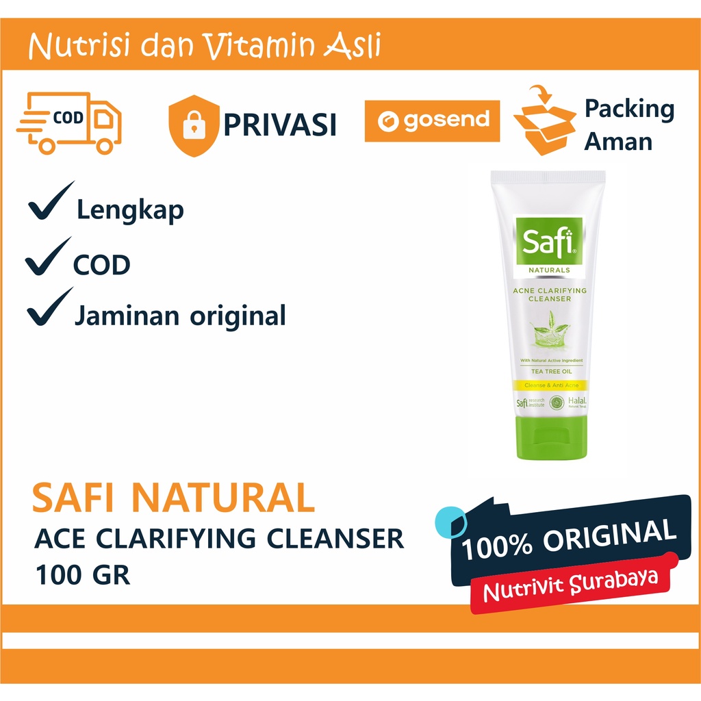 Safi Naturals Acne Clarifying Cleanser | Toning Lotion | Mattifying Cream | Natural Oil