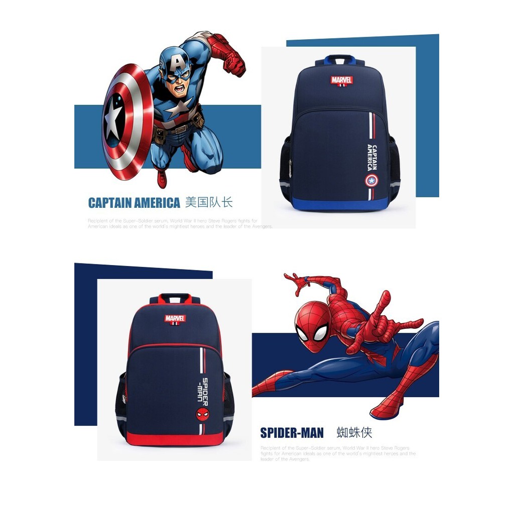 Tas Ransel anak sekolah Disney Marvel Tas Sekolah untuk Anak Laki-laki sd smp sma kuliah kerja 002