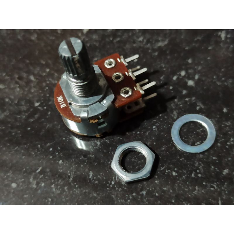 Potensio A-plus B10K STEREO As pendek - minus klik