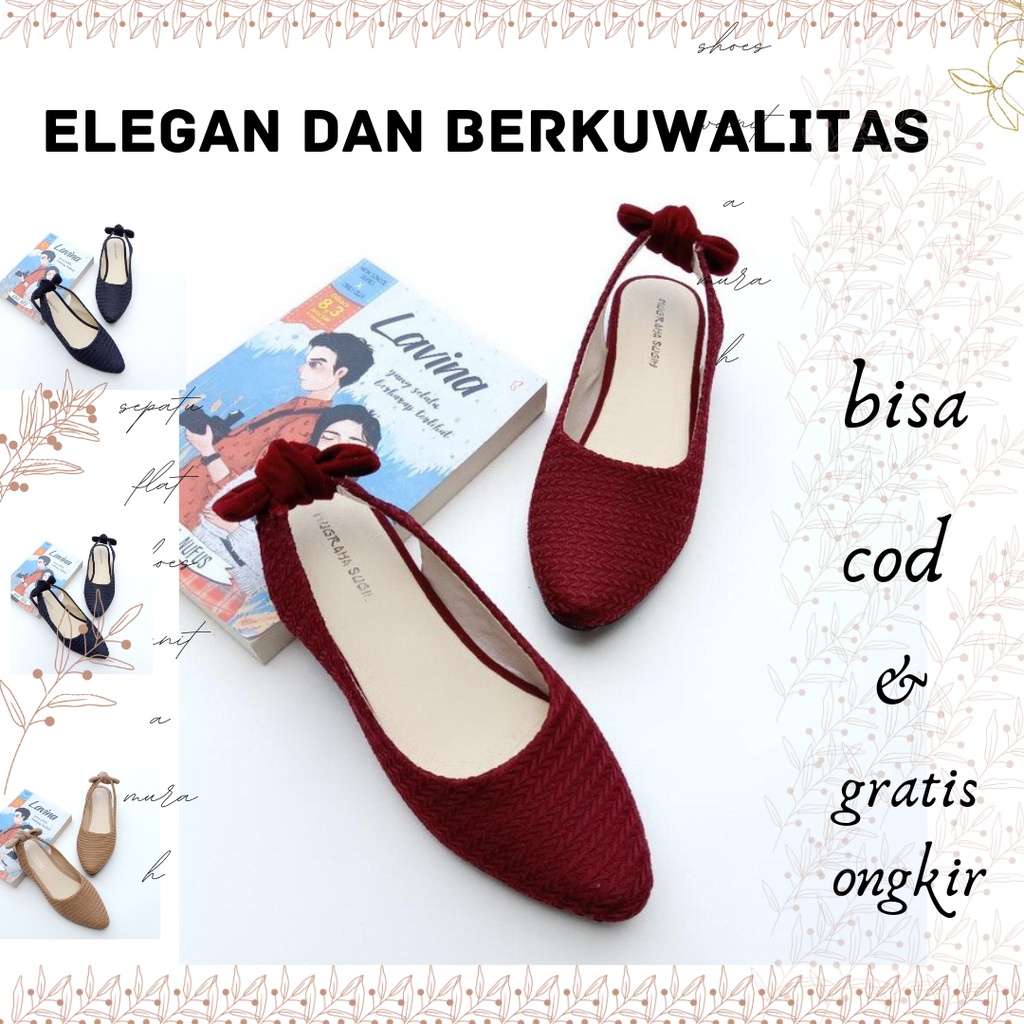 Sepatu Flat Shoes RZ46 Flatshoes Wanita Ballerina Flat Shoes Kekinian Heels Murah Karet Jelly Zara K