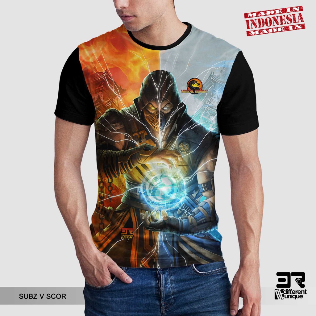 [ COD ] KAOS PRINTING GAMBAR GAME / FILM MOTRAL KOMBAT SUBZERO X SCORPION - BAJU DISTRO ORIGINAL GAM