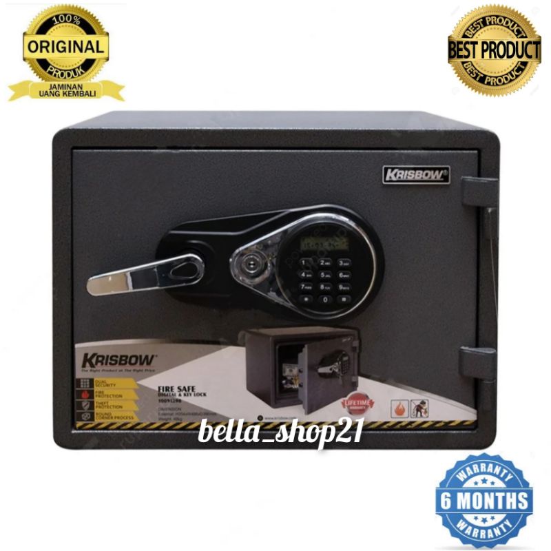 lemari besi / brankas krisbow tahan api bahan besi solid A1298