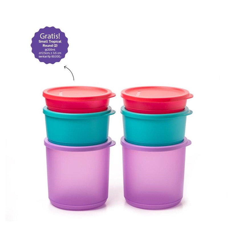 Promo Tupperware Tropical Round Set Toples Murah