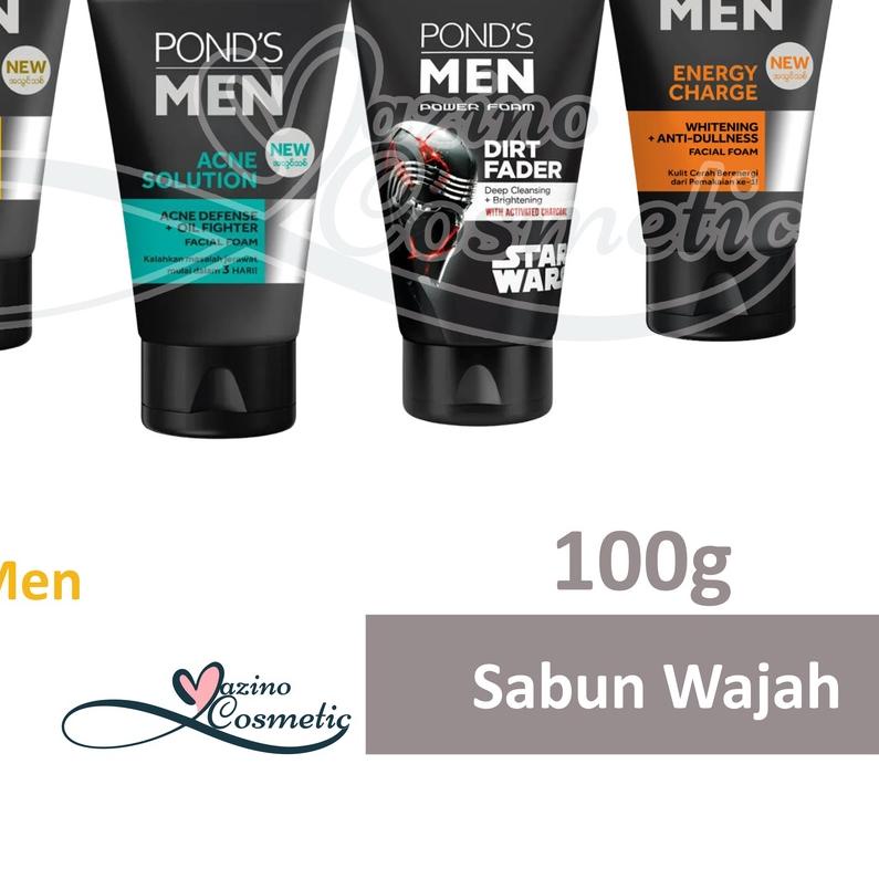 Ponds Men Facial Foam Acne Solution | Energy Charge | Power Clear | Bright Boost | Dirt Fader 100g
