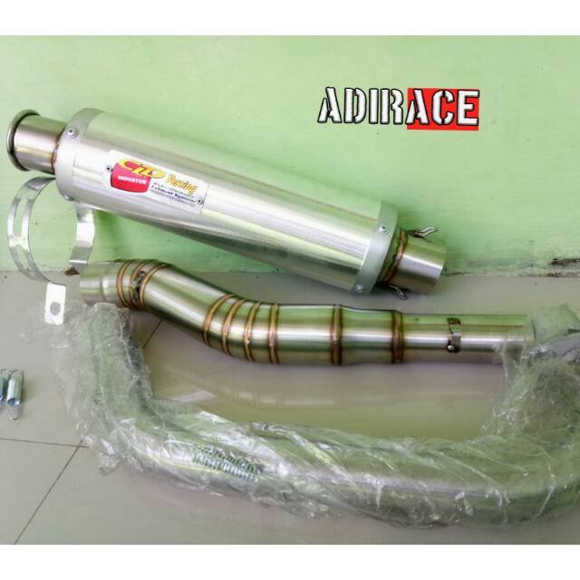 Kenalpot cld staenlis untuk megapro,vixion,cbr,cb,cb150r,tiger,satria fu,byson,dll