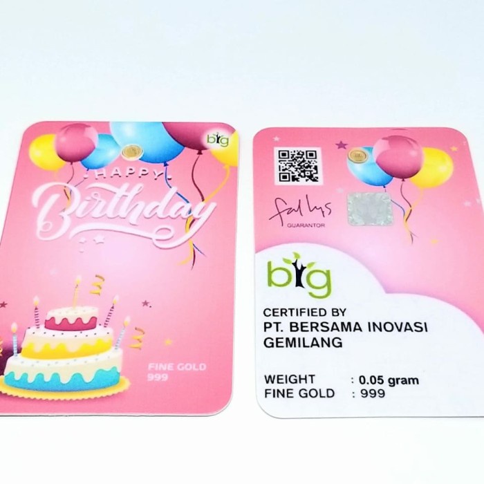 

Eklusif Gift Series Big Pvc Executive Birthday Pink 0.05 Gr / Lm Mini Limited