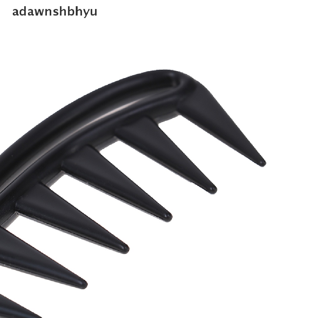 Adawnshbhyu Hiu Jumbo Gigi Lebar Hitam Handle Grip Sisir Rambut Pria Hairdressing Teeth Comb