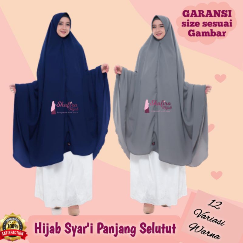 Jilbab syari jilbab bergo hijab syar'i khimar jumbo bergo instan krudung instan jilbab panjang