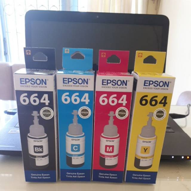 Tinta epson 664/T6641/6642/6643/6644/L100 [B.C.M.Y]
