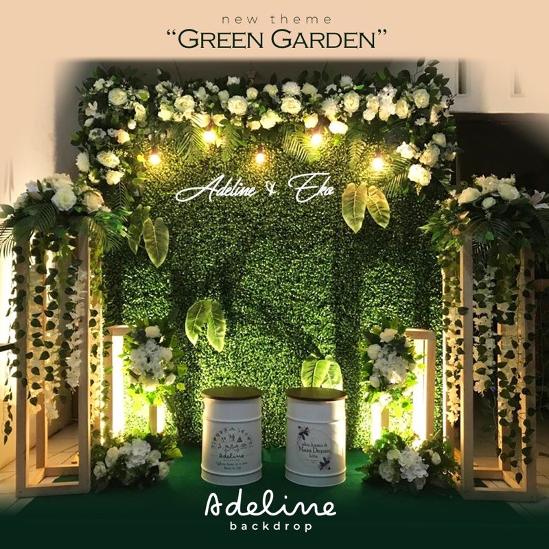 Backdrop Green Garden Paket Sewa Backdrop Green Garden untuk Lamaran Akad Nikah Khitanan untuk Lamar