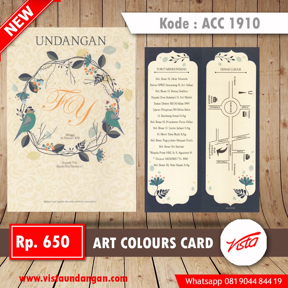

Undangan nikah blanko Art Colours Card (ACC) 1910 DIY Print