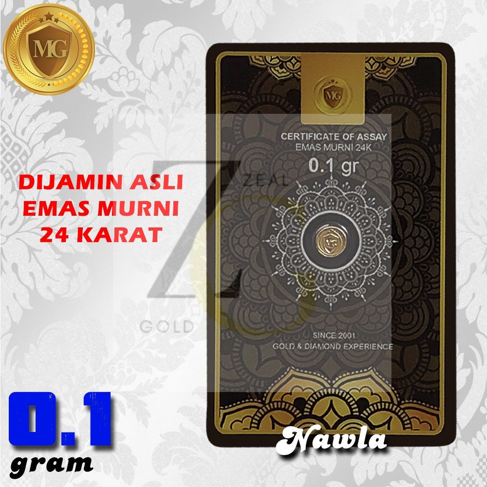 Black Series 0.1 gr Logam Mulia MINIGOLD Asli Emas Murni 24 Karat bersertifikat 0,1 gram