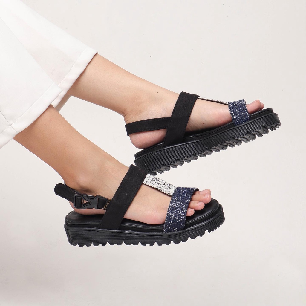 XELENA NAVY |ManNeedMexFAV| Sandal Wanita Sepatu Sandal Platform ORIGINAL