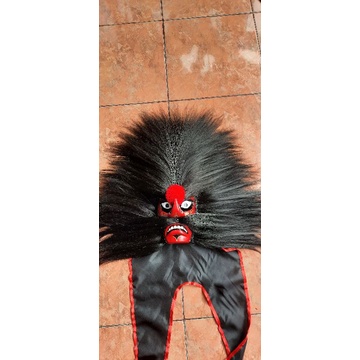 Topeng Bujangganong rambut sintetis murah.ganongan pentas.pakem.