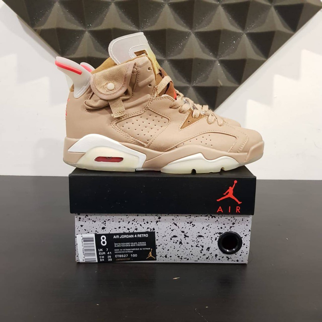 Nike Air Jordan 6 Travis Scott British Khaki up size 45