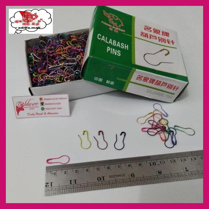

Wsg5Tfy8- Peniti Bohlam Labu Pear Bulb Calabash Safety Pins - 1 Dus Box Isi 1000 - Gold Dus
