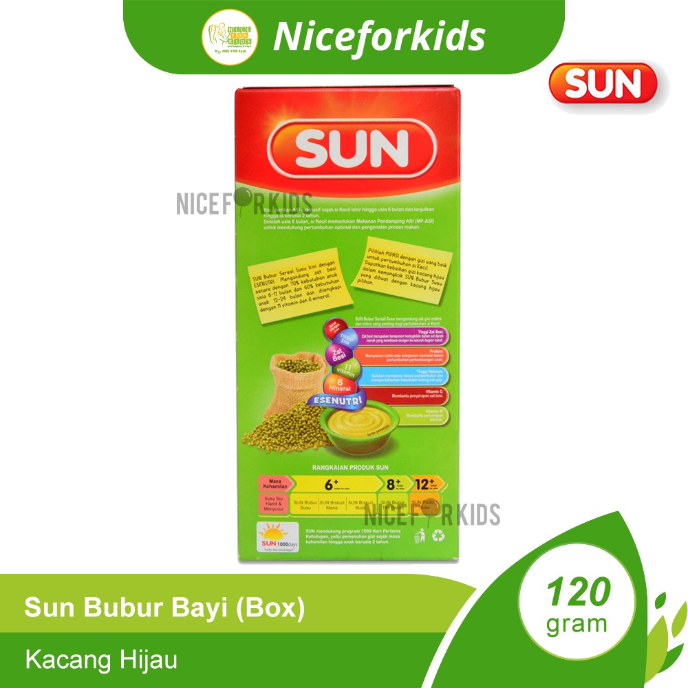 Sun Bubur Bayi 120 gram Box Aneka Rasa