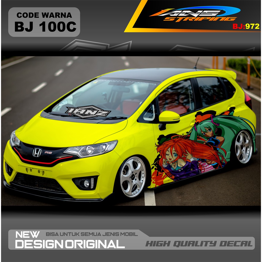 DECAL STICKER MOBIL JAZZ / STIKER MOBIL BRIO / DECAL STIKER MOBIL SWIFT / STIKER MOBIL TOYOTA  / STIKER YARIS AYLA