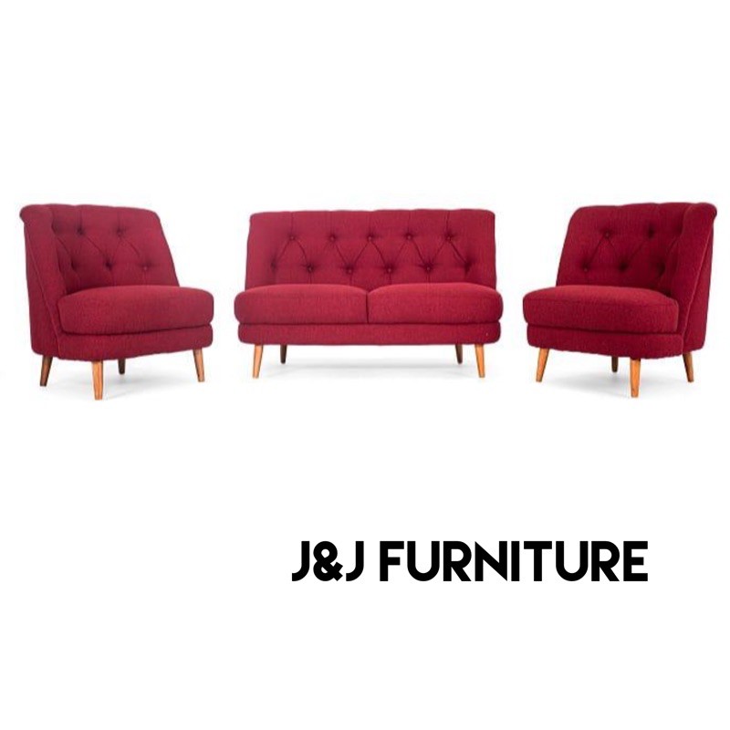 sofa minimalis 211 merah maroon