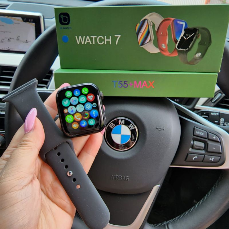 New Jam tangan smartwatch series 7 T55 +max bisa scroll hiwatch
