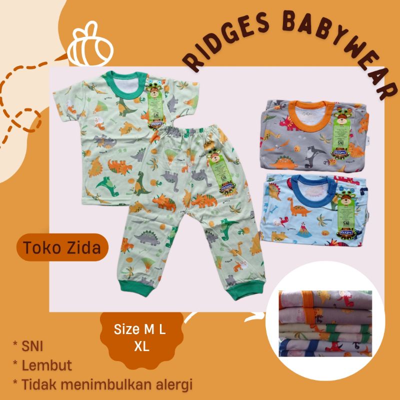 Setelan CPR Ridges Baby / Setelan Oblong Ridges / Setelan oblong pendek celana panjang