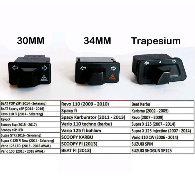 Saklar Sen Hazard Saklar Sen Konfoi Beat Scoopy Vario