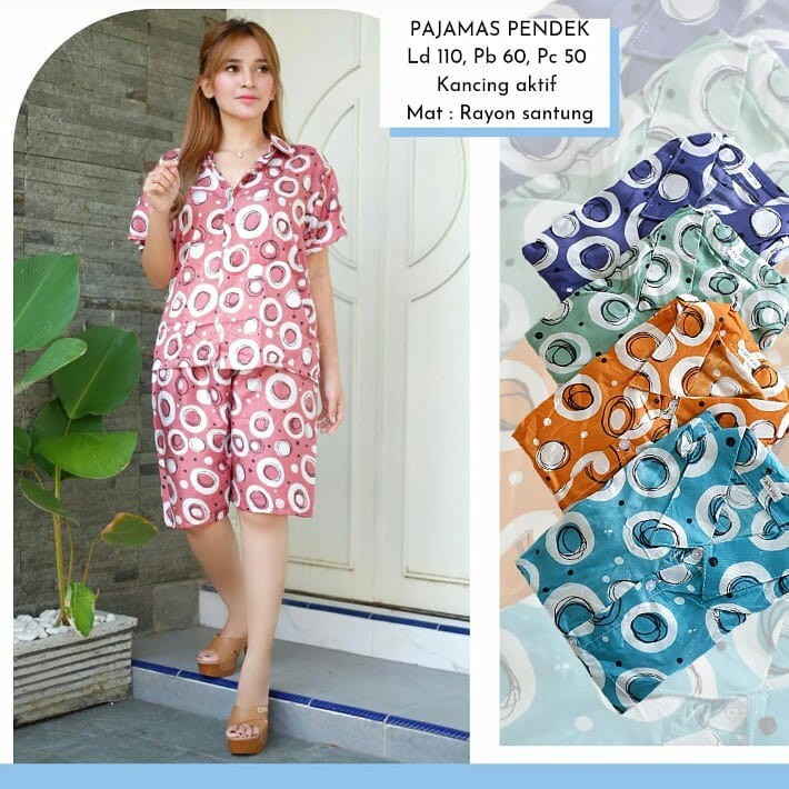 PAJAMAS PENDEK WANITA || SETELAN PENDEK MOTIF || PAJAMAS MURAH