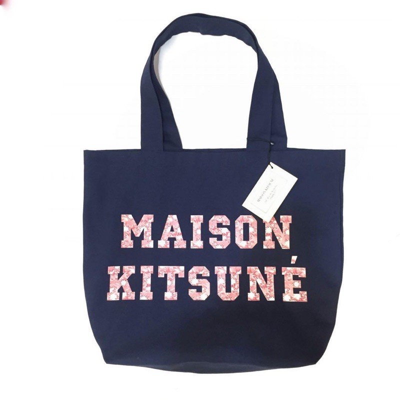 Preloved Maison Kitsune Canvas Tote Bag