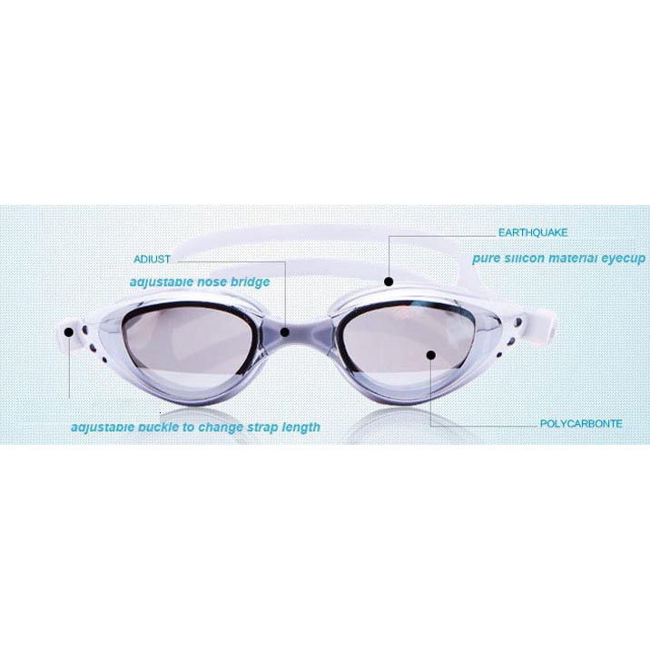 RUIHE RH6100 KACAMATA RENANG COATING MIRRORED ANTI FOG UV PROTECTION