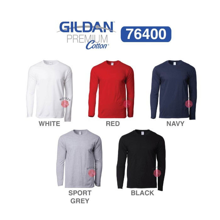 Moteza Kaos Polos Lengan Panjang Long Sleeve - GILDAN Premium Cotton 76400