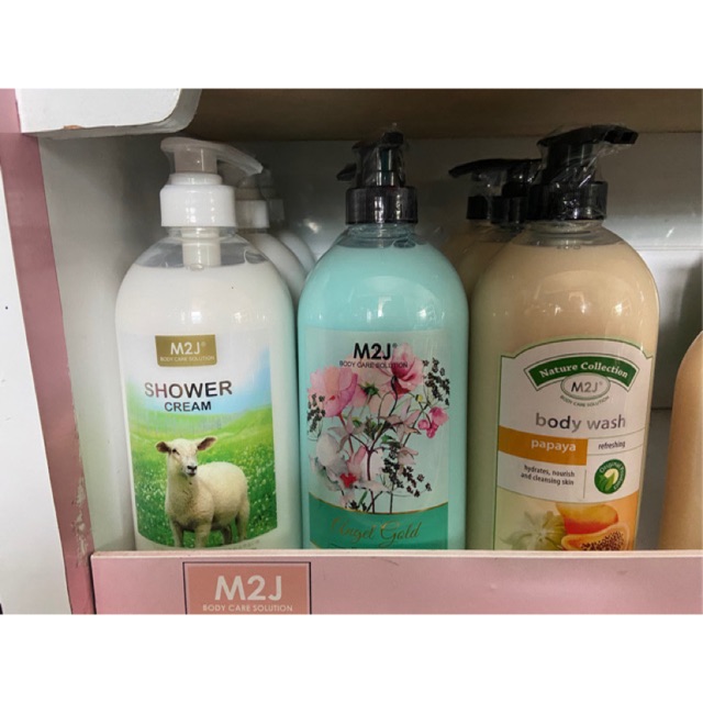 [ 1000 ml + botol ] M2J shower cream / SABUN MANDI M2J / M2J body wash cream