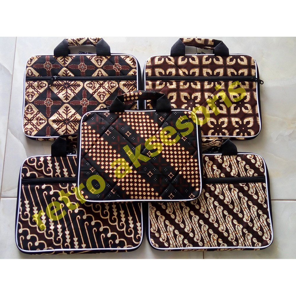 Tas Laptop batik asli Jogja 10 inch