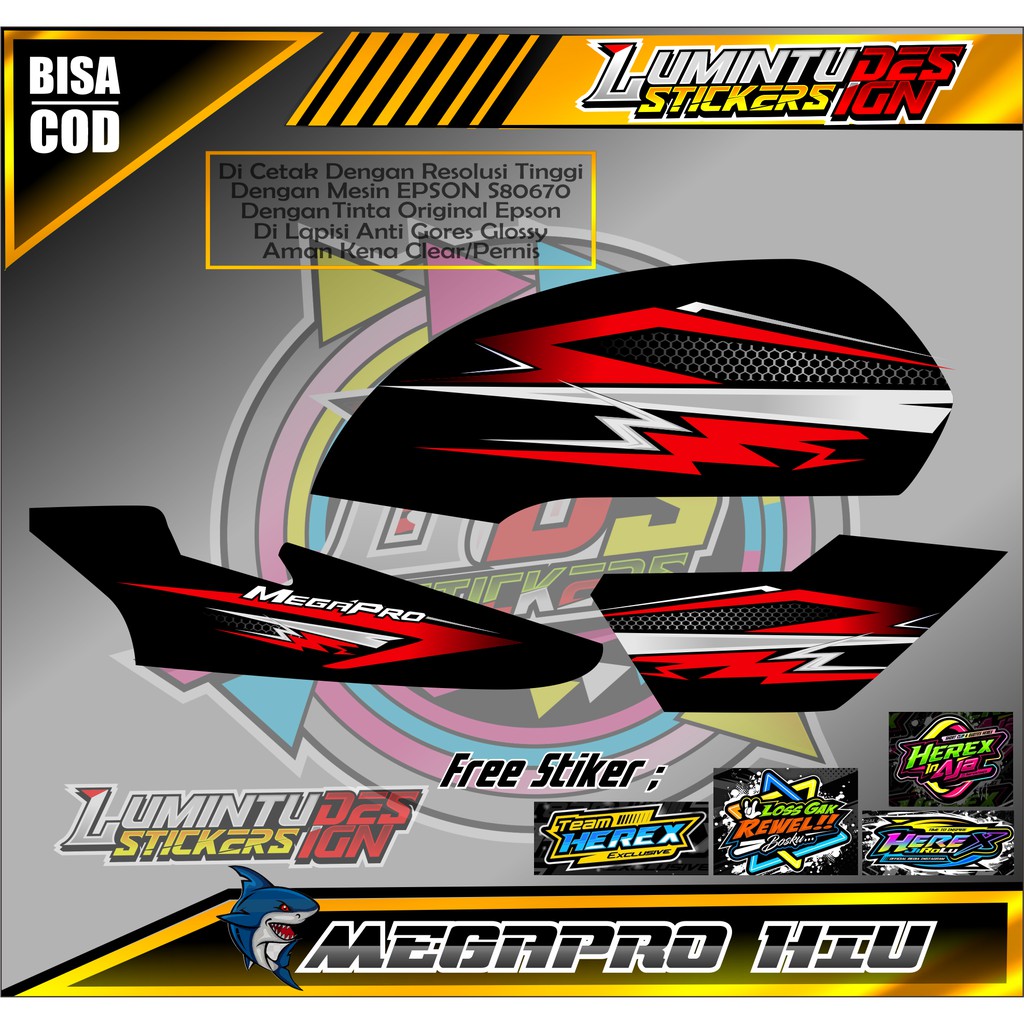 Striping Variasi Megapro Hiu Herex Style