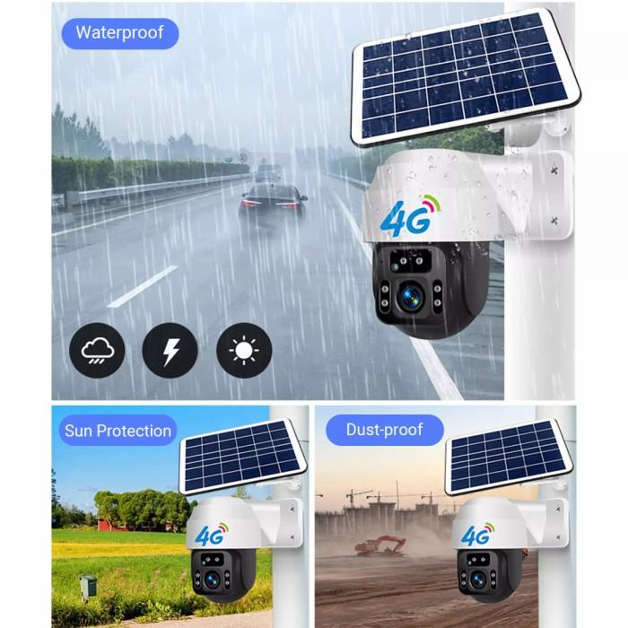CCTV 4G GSM Solar Cell Kamera CCTV Solar Panel Surya Outdoor
