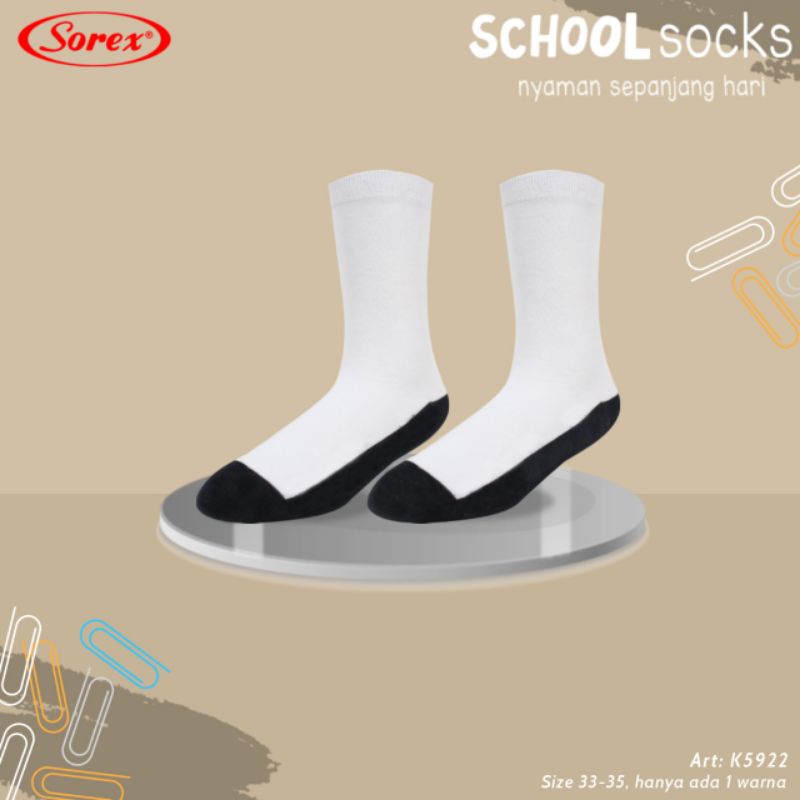 Sorex kaos kaki anak sekolah laki/perempuan K 5921/K 5922/K 5923/K5924/K 5925 uk. 31-42