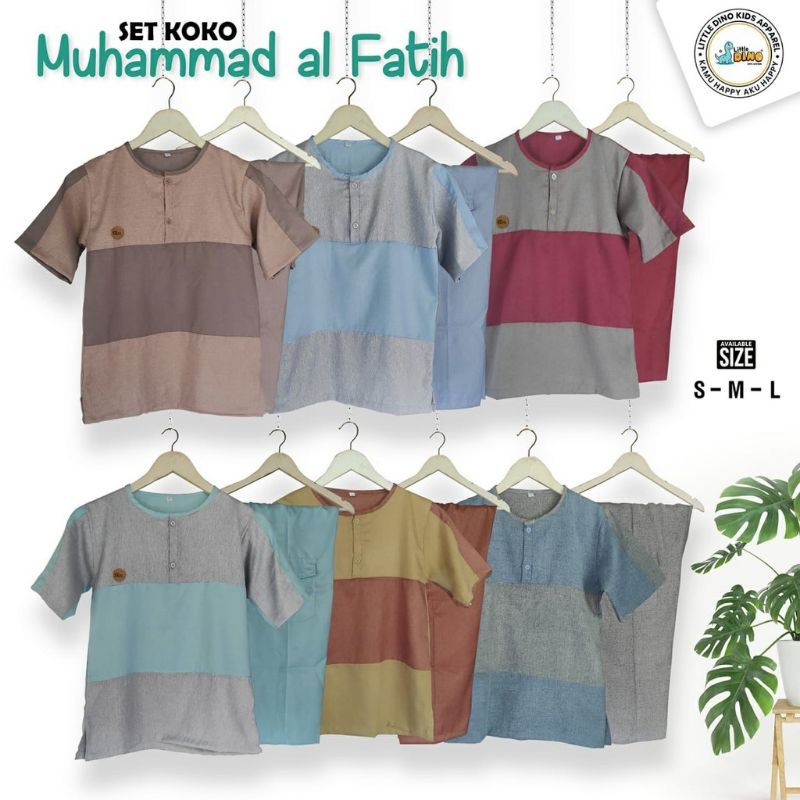 Baju Koko Anak Al Fatih Little Dino